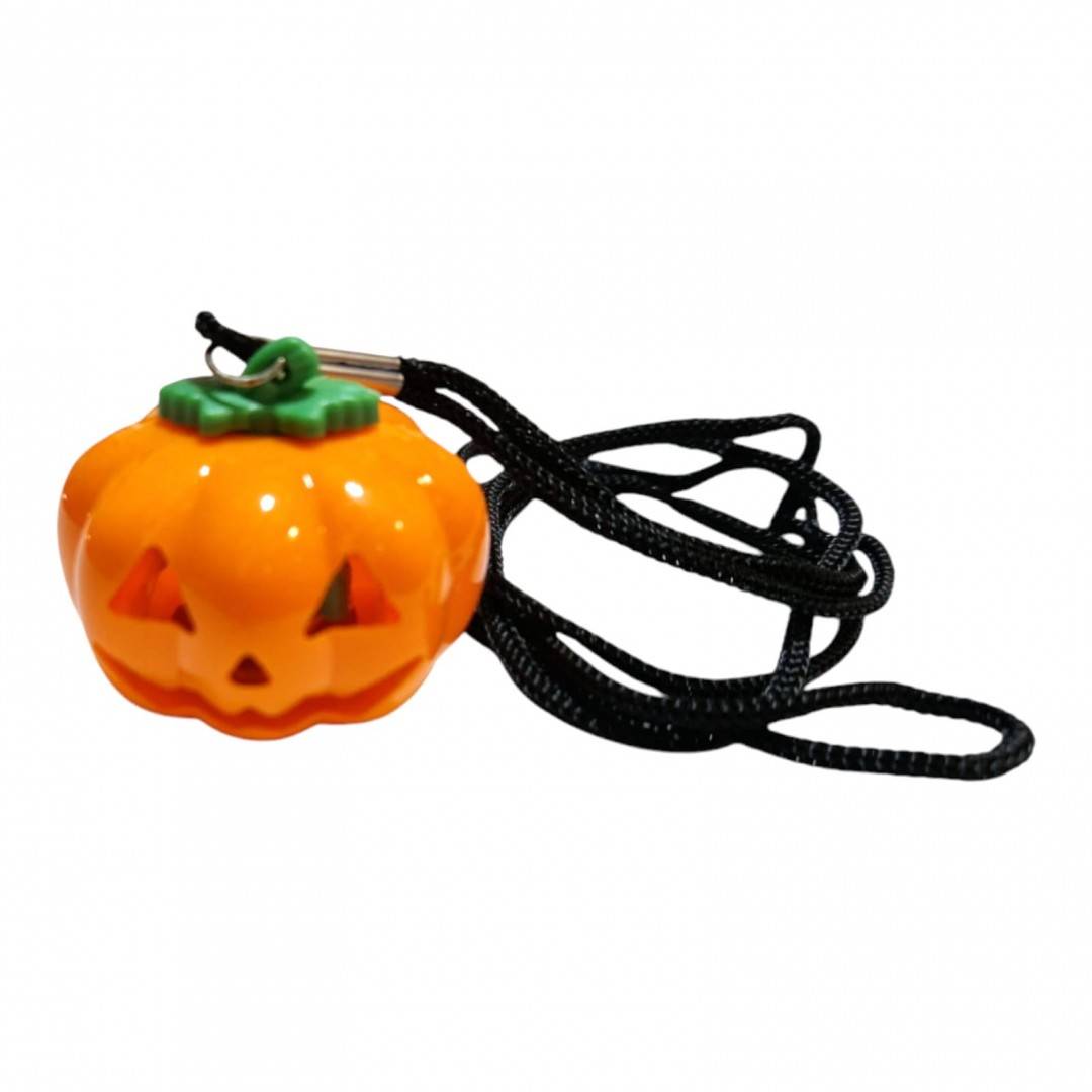 Decoratiune Halloween, dovleac cu lumini intermitente, medalion pentru gat