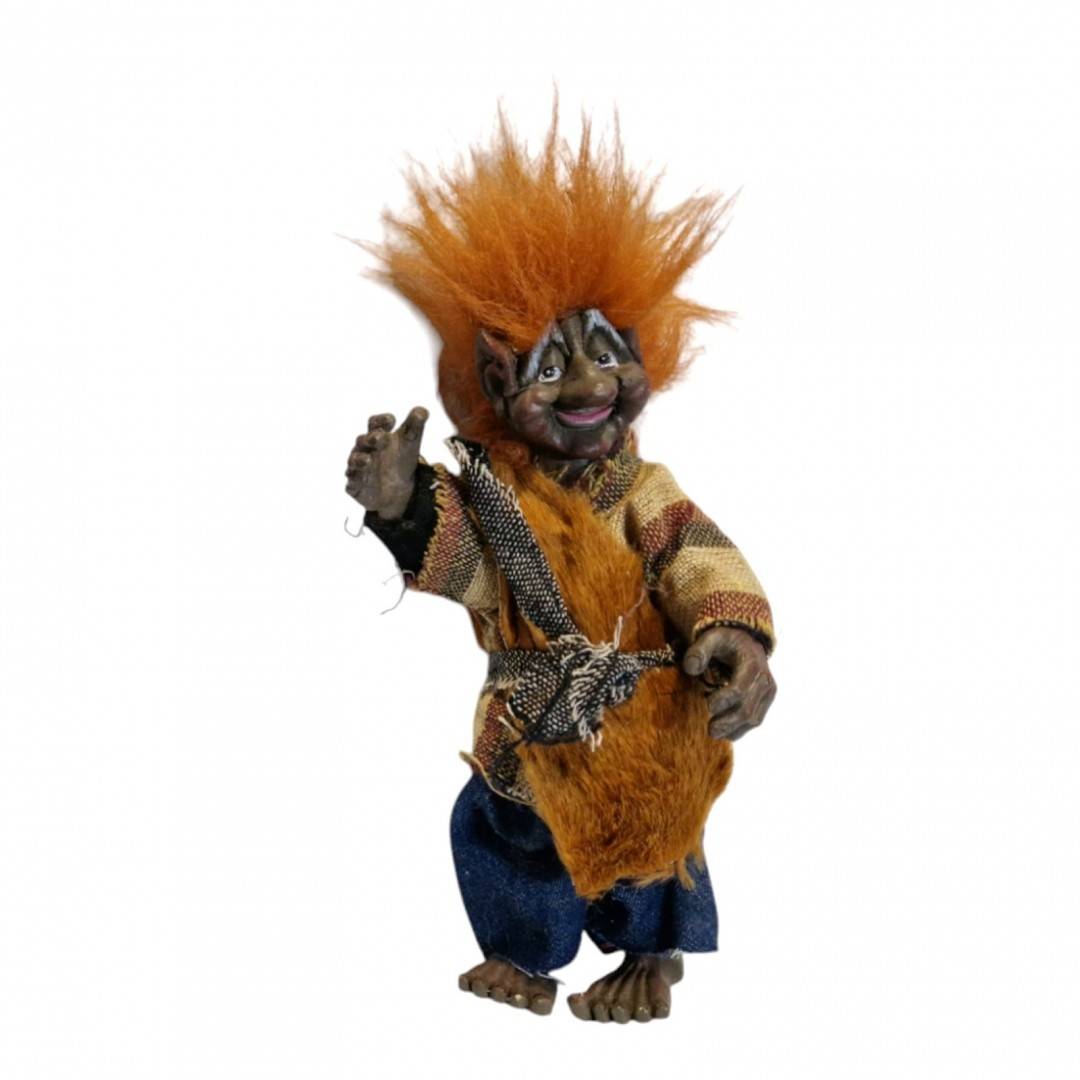 Figurina Halloween, troll cu parul ruginiu, 25 cm