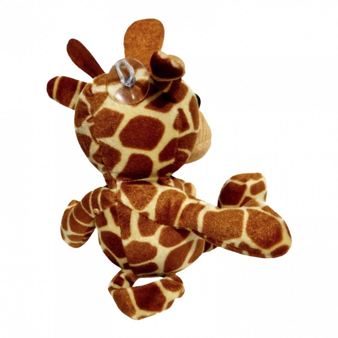 jucarie de plus, animal jungla cu detalii brodate, girafa, 23 cm