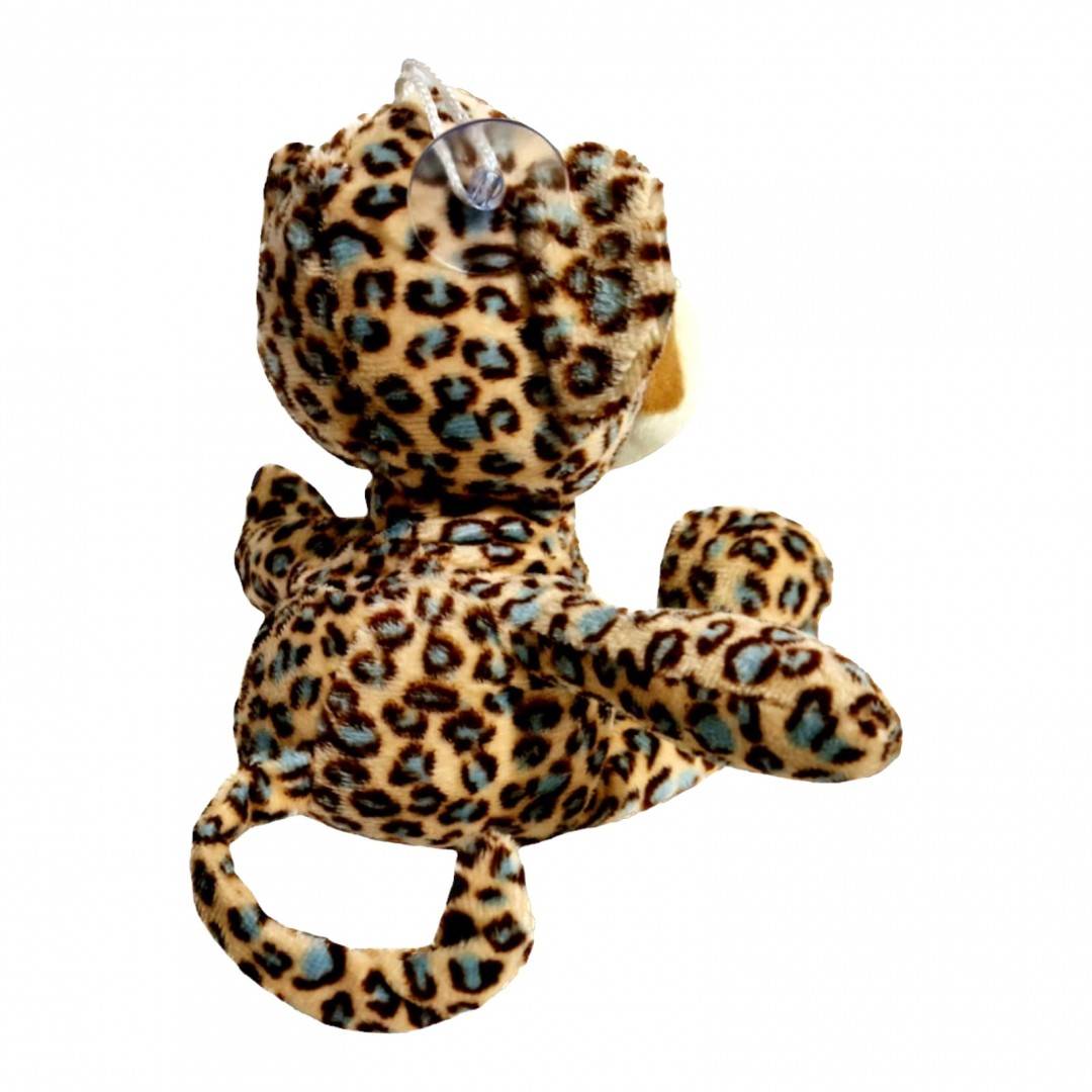 jucarie de plus, animal jungla cu detalii brodate, leopard, 23 cm