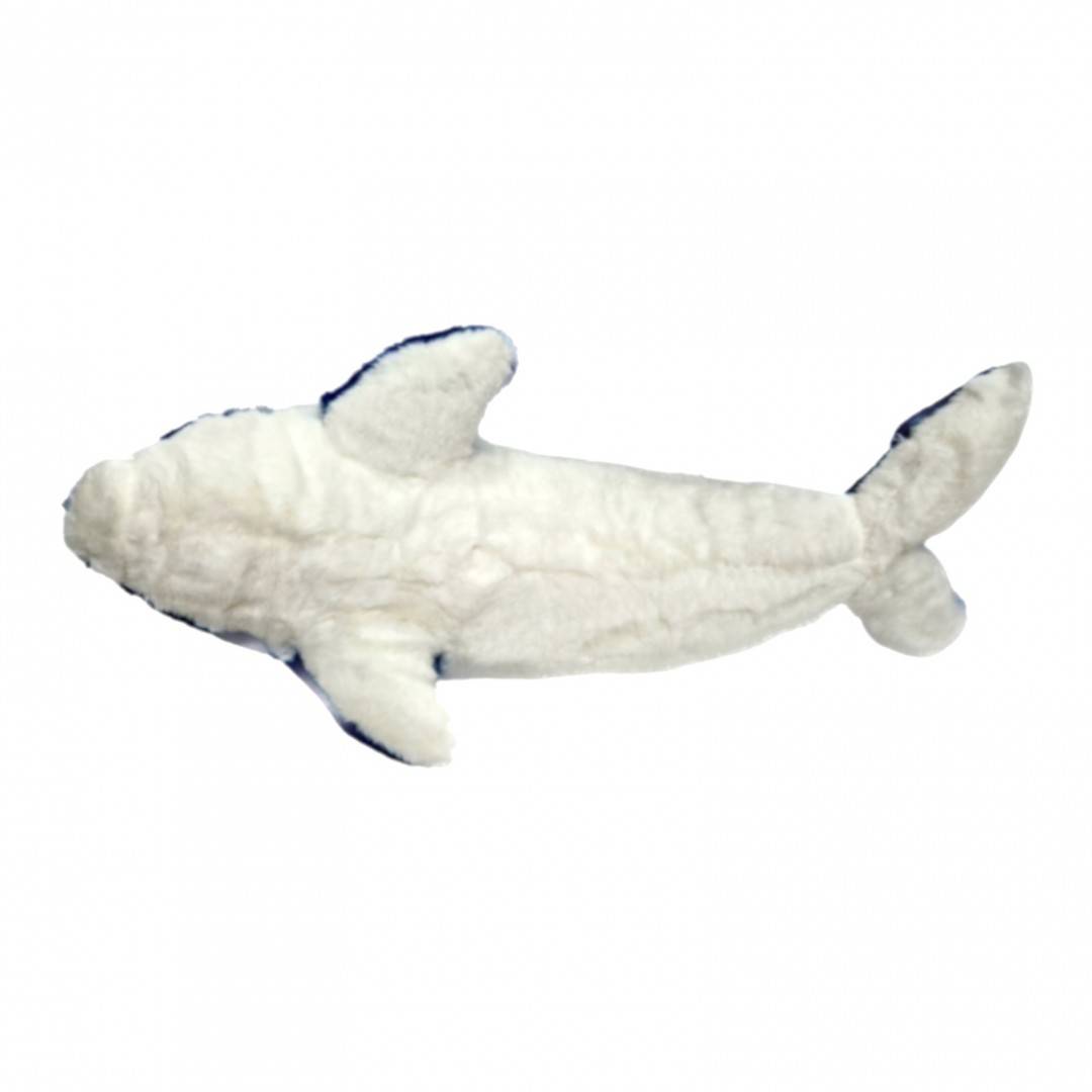 jucarie din plus, delfin cu ochi sidefati, 32 cm, albastru 