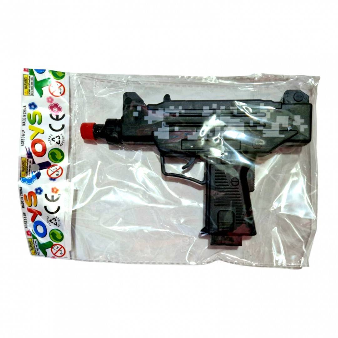 pistol cu sunete, lumini, baterii incluse, 17 cm