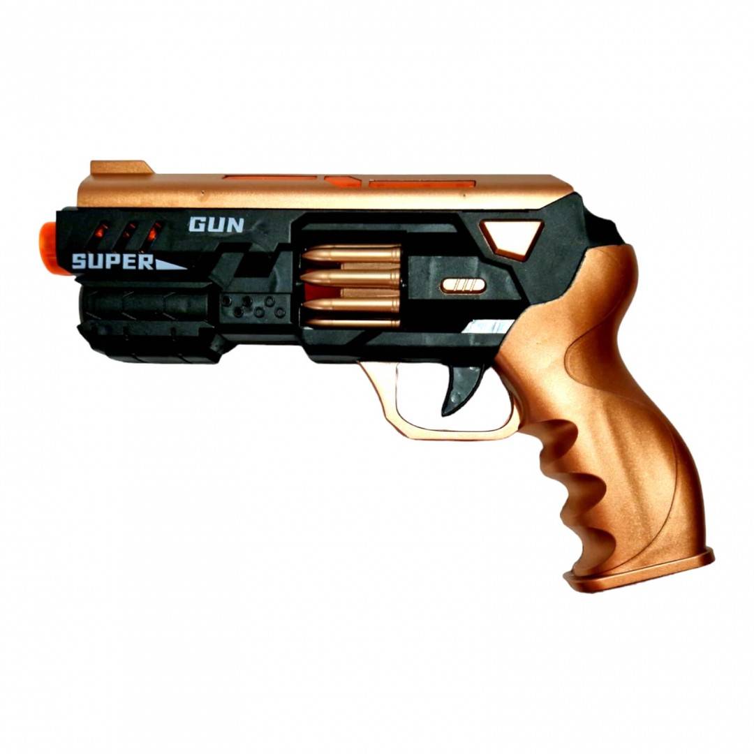 pistol cu sunete, lumini, cilindru rotativ, 26 cm