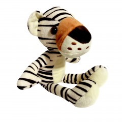 jucarie de plus, animal jungla cu detalii brodate, zebra, 23 cm