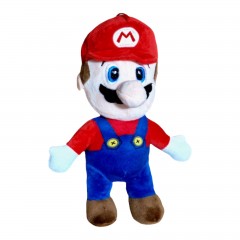 Jucarie de plus cu detalii brodate, muzicala, posibilitate de agatare, Mario, 28 cm